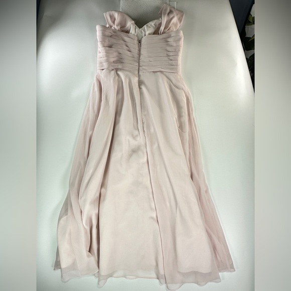 Azazie Kaitlynn Bridesmaid Chiffon Dress Rose Petal Size A12 - Picture 4 of 15